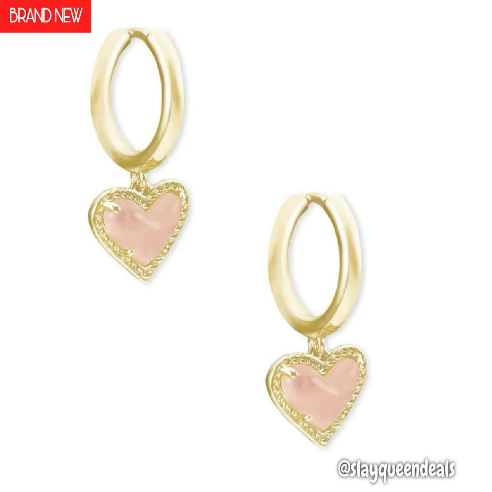 Gold-Plated Heart Huggie Earrings, Lever Back Post Setting, 0.6" Diameter